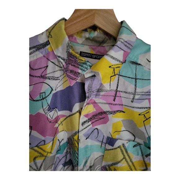 Rare Esprit Sport Vintage Button Down Shirt Size Small - Picture 3 of 7